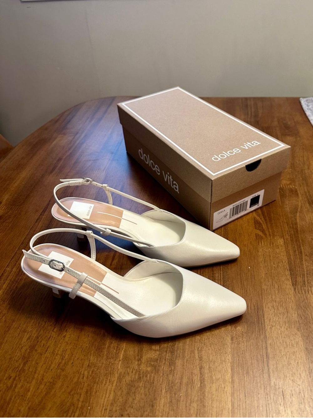 Dolce Vita White Leather Odela Wedding Heels